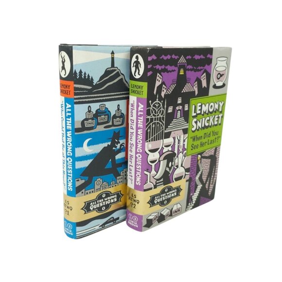 Lemony Snicket All The Wrong Questions Volumes 1 & 2 Hardback Dust Jacket Books - Picture 1 of 10